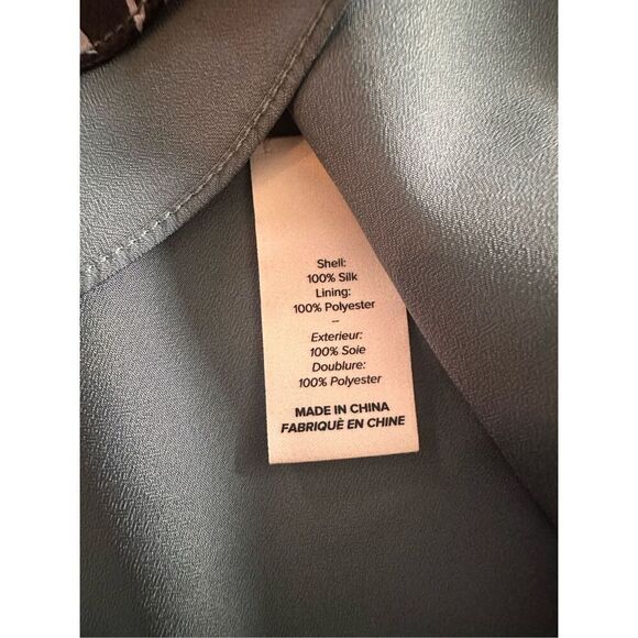 Cinq à Sept 100% Silk Strappy Tank Top Red black size large - Picture 5 of 6